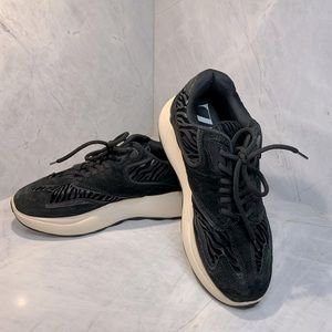 Zara black zebra print platform sneaker size 40|9